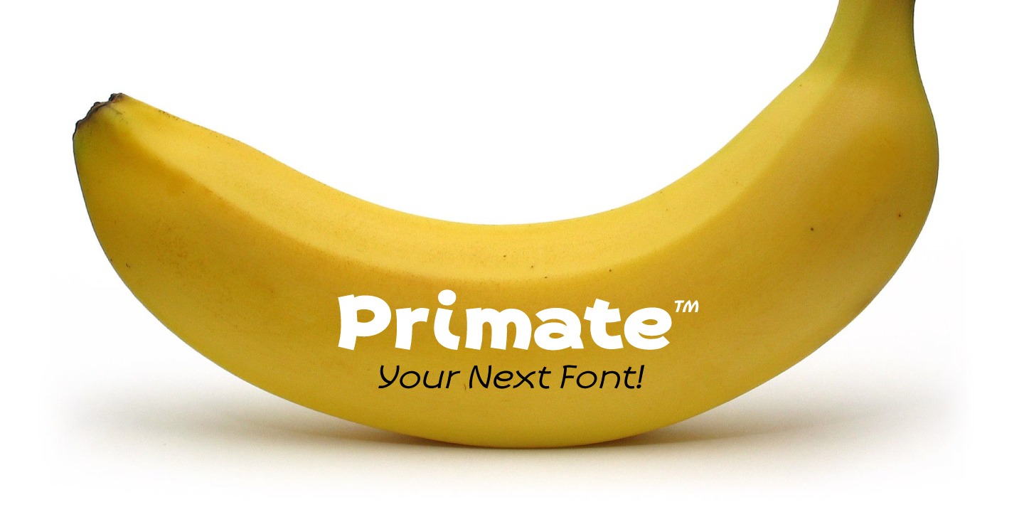 Przykład czcionki Primate Ultra Light Italic